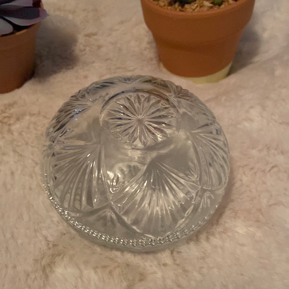 Beautiful cut glass trinket dish